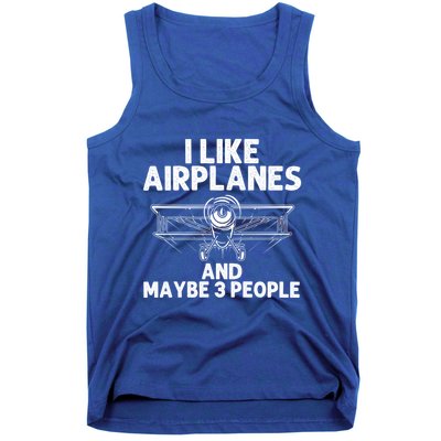 Funny Airplane Novelty Plane Aviation Pilot Gift Tank Top