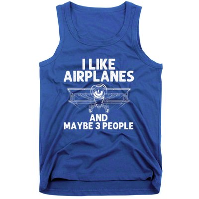 Funny Airplane Novelty Plane Aviation Pilot Gift Tank Top