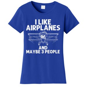 Funny Airplane Novelty Plane Aviation Pilot Gift Women's T-Shirt