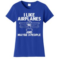 Funny Airplane Novelty Plane Aviation Pilot Gift Women's T-Shirt