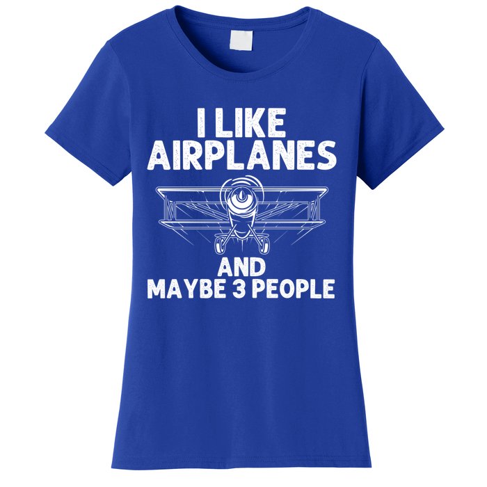 Funny Airplane Novelty Plane Aviation Pilot Gift Women's T-Shirt