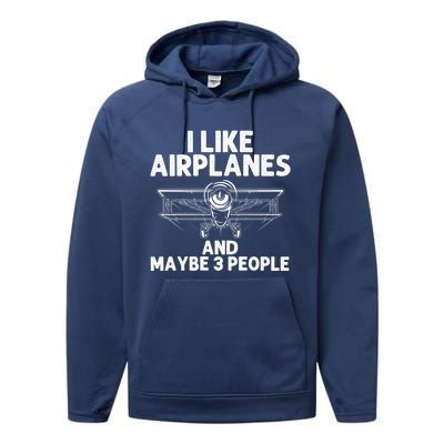 Funny Airplane Novelty Plane Aviation Pilot Gift Performance Fleece Hoodie