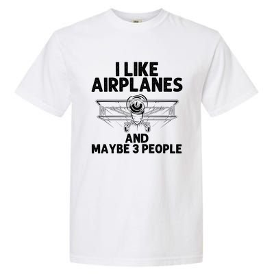 Funny Airplane Novelty Plane Aviation Pilot Gift Garment-Dyed Heavyweight T-Shirt