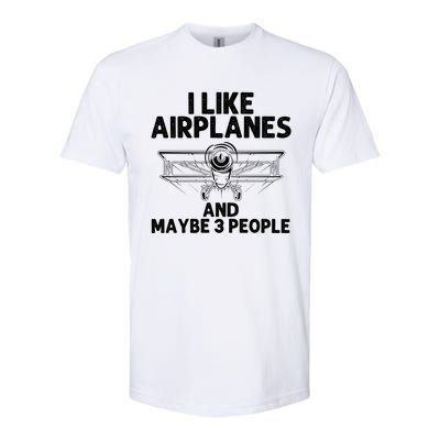 Funny Airplane Novelty Plane Aviation Pilot Gift Softstyle CVC T-Shirt