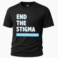Fight Addiction Not Addicts End The Stigma Awareness Gift Cooling Performance Crew T-Shirt