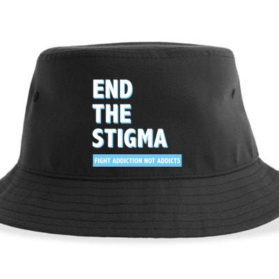 Fight Addiction Not Addicts End The Stigma Awareness Gift Sustainable Bucket Hat