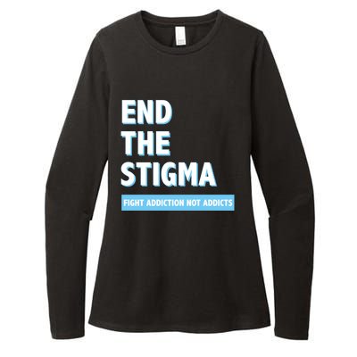 Fight Addiction Not Addicts End The Stigma Awareness Gift Womens CVC Long Sleeve Shirt