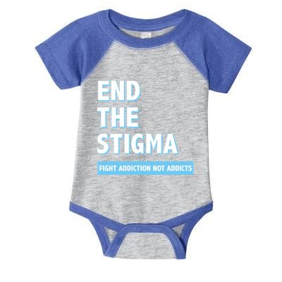 Fight Addiction Not Addicts End The Stigma Awareness Gift Infant Baby Jersey Bodysuit