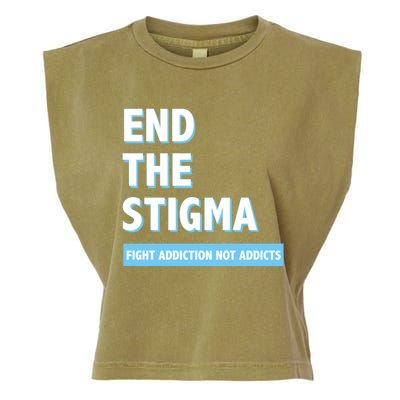 Fight Addiction Not Addicts End The Stigma Awareness Gift Garment-Dyed Women's Muscle Tee