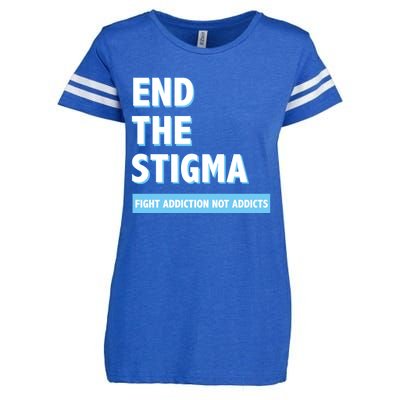 Fight Addiction Not Addicts End The Stigma Awareness Gift Enza Ladies Jersey Football T-Shirt