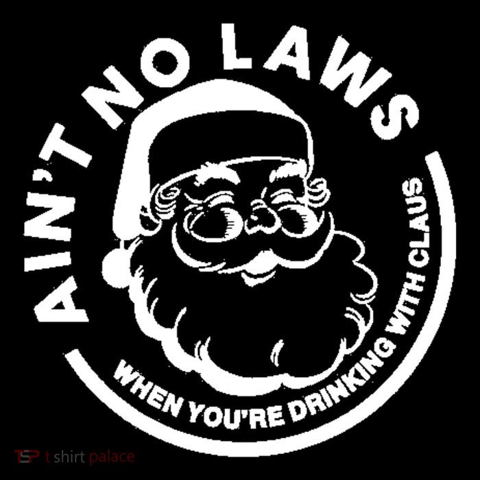 Funny AinT No Laws When YouRe Ing With Claus Gift 7-Panel Snapback Hat