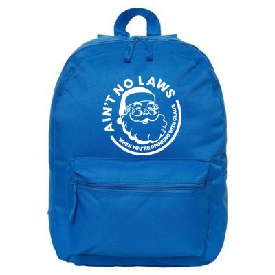 Funny AinT No Laws When YouRe Ing With Claus Gift 16 in Basic Backpack