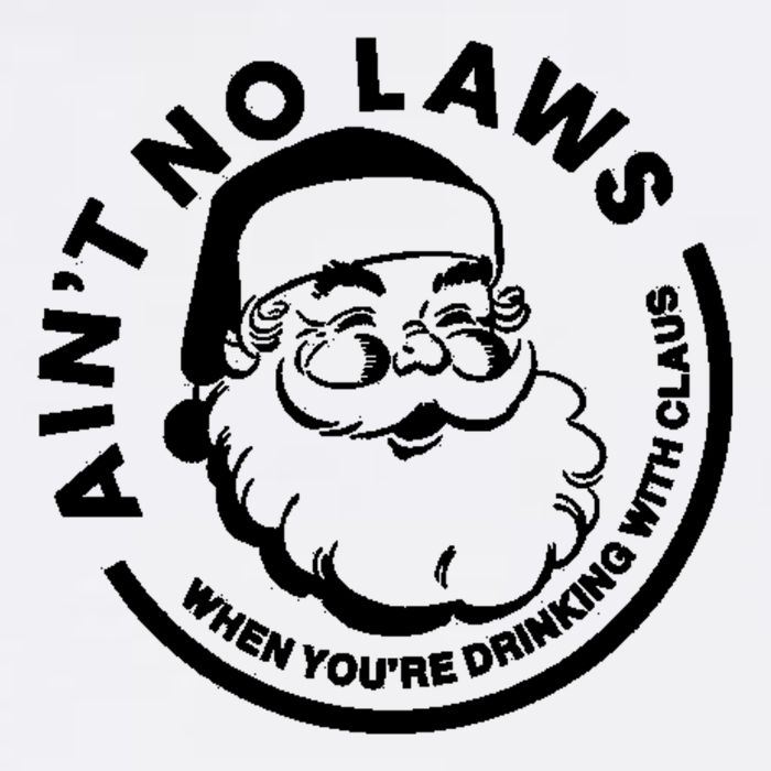 Funny AinT No Laws When YouRe Ing With Claus Gift Garment-Dyed Sweatshirt
