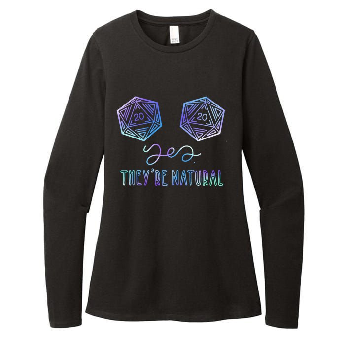 Fantasy Art Nerdy Gaming Yes They're Natural Womens CVC Long Sleeve Shirt