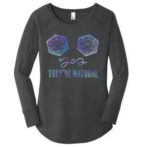 Fantasy Art Nerdy Gaming Yes They're Natural Women's Perfect Tri Tunic Long Sleeve Shirt