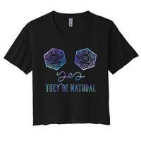 Fantasy Art Nerdy Gaming Yes They're Natural Women's Crop Top Tee