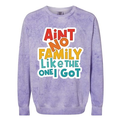 Funny Aint No Family Like The One I Got Colorblast Crewneck Sweatshirt