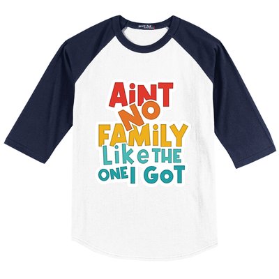 Funny Aint No Family Like The One I Got Baseball Sleeve Shirt