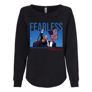 Fearless America Needs President Trump 2024 Womens California Wash Sweatshirt