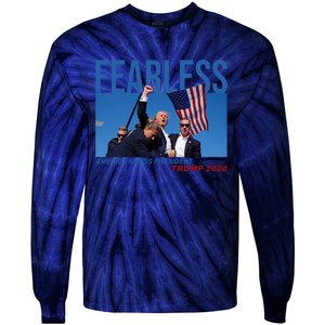 Fearless America Needs President Trump 2024 Tie-Dye Long Sleeve Shirt