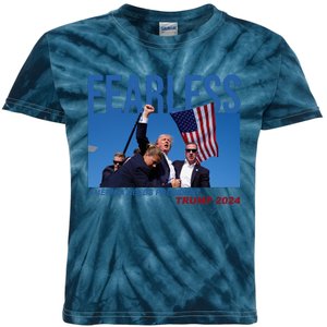 Fearless America Needs President Trump 2024 Kids Tie-Dye T-Shirt