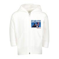 Fearless America Needs President Trump 2024 Toddler Zip Fleece Hoodie