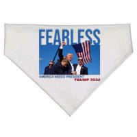 Fearless America Needs President Trump 2024 USA-Made Doggie Bandana