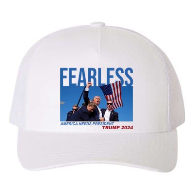 Fearless America Needs President Trump 2024 Yupoong Adult 5-Panel Trucker Hat