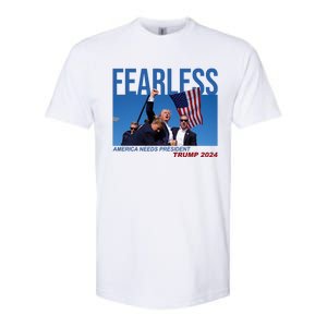 Fearless America Needs President Trump 2024 Softstyle CVC T-Shirt