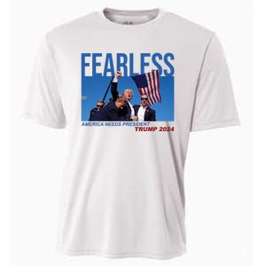 Fearless America Needs President Trump 2024 Cooling Performance Crew T-Shirt