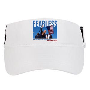 Fearless America Needs President Trump 2024 Adult Drive Performance Visor