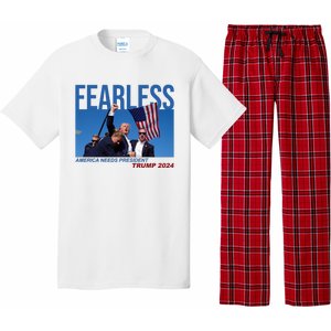 Fearless America Needs President Trump 2024 Pajama Set