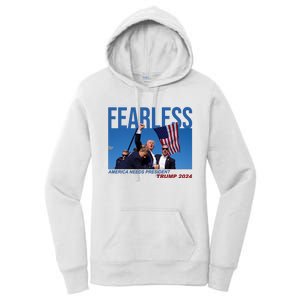 Fearless America Needs President Trump 2024 Women's Pullover Hoodie