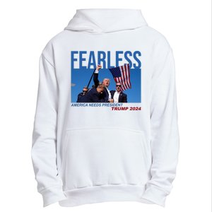 Fearless America Needs President Trump 2024 Urban Pullover Hoodie