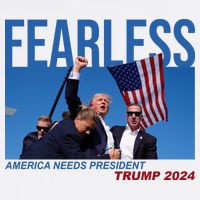 Fearless America Needs President Trump 2024 Cooling Performance Long Sleeve Crew