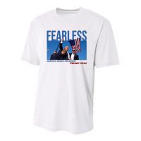 Fearless America Needs President Trump 2024 Youth Performance Sprint T-Shirt