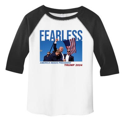 Fearless America Needs President Trump 2024 Toddler Fine Jersey T-Shirt