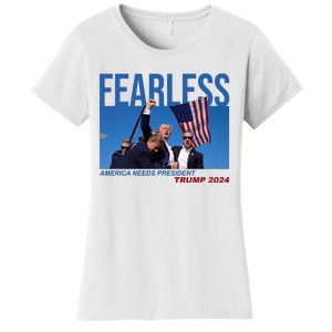 Fearless America Needs President Trump 2024 Women's T-Shirt