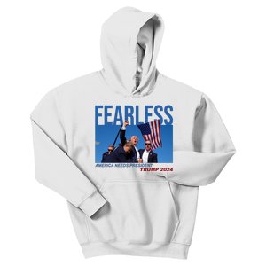 Fearless America Needs President Trump 2024 Kids Hoodie