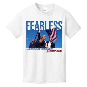 Fearless America Needs President Trump 2024 Kids T-Shirt