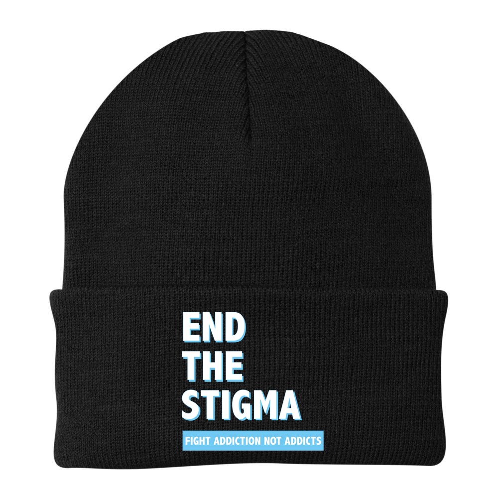 Fight Addiction Not Addicts End The Stigma Awareness Gift Beanie