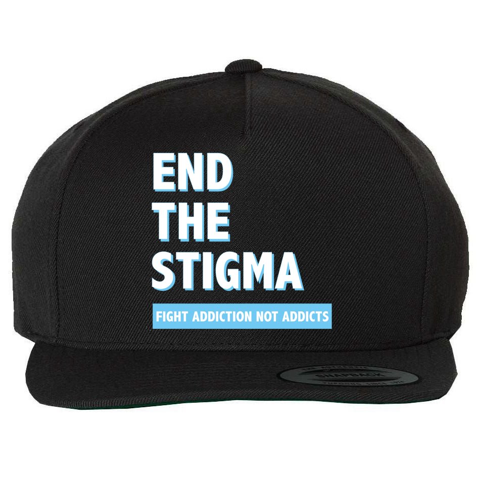 Fight Addiction Not Addicts End The Stigma Awareness Gift Wool Snapback Cap