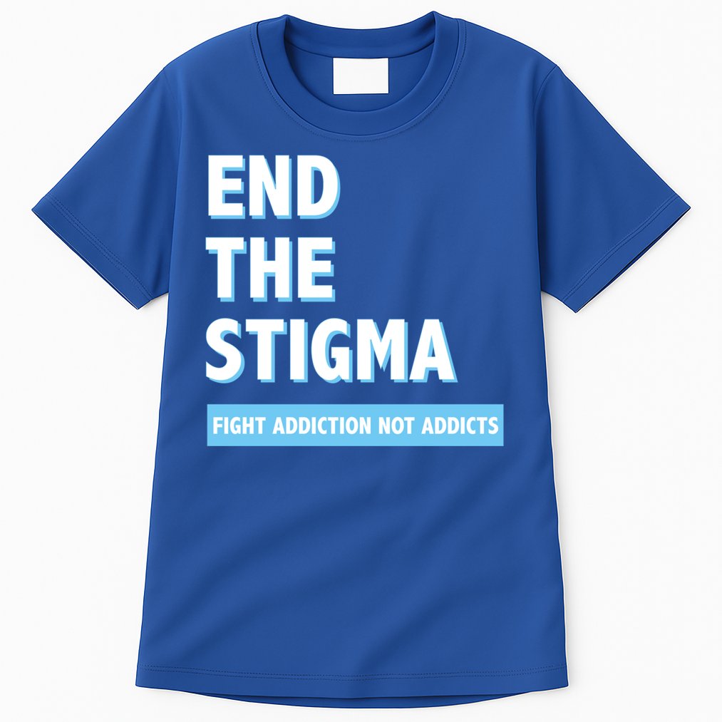 Fight Addiction Not Addicts End The Stigma Awareness Gift Tall T-Shirt