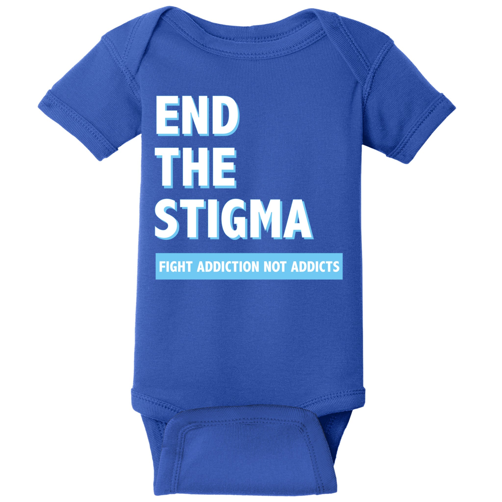 Fight Addiction Not Addicts End The Stigma Awareness Gift Baby Bodysuit