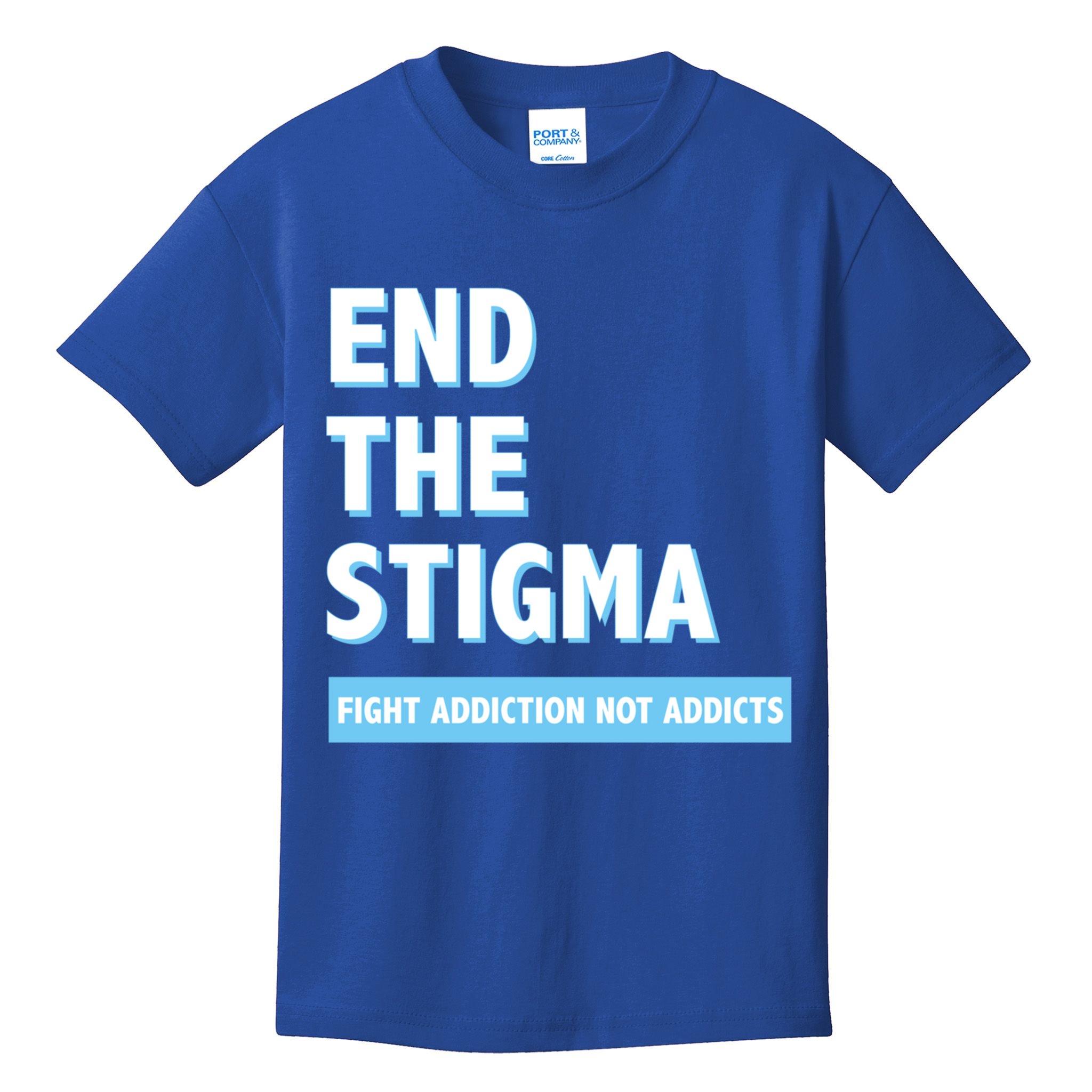 Fight Addiction Not Addicts End The Stigma Awareness Gift Kids T-Shirt