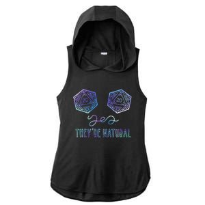 Fantasy Art Nerdy Gaming Yes Theyre Natural Ladies PosiCharge Tri-Blend Wicking Draft Hoodie Tank