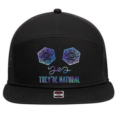 Fantasy Art Nerdy Gaming Yes Theyre Natural 7 Panel Mesh Trucker Snapback Hat