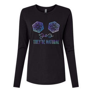 Fantasy Art Nerdy Gaming Yes Theyre Natural Womens Cotton Relaxed Long Sleeve T-Shirt