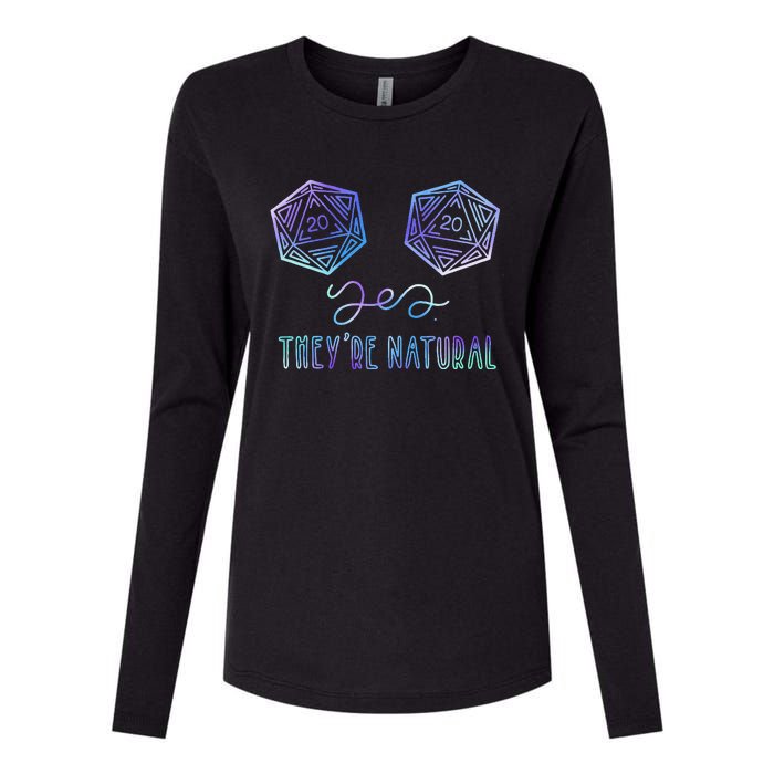 Fantasy Art Nerdy Gaming Yes Theyre Natural Womens Cotton Relaxed Long Sleeve T-Shirt