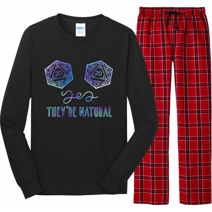 Fantasy Art Nerdy Gaming Yes Theyre Natural Long Sleeve Pajama Set